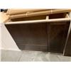 Image 2 : NEW 3 Pc Brown Maple cabinet set with assorted trim pieces includes: 1 x 36" upper, 1 x 30" base, 1 