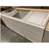Image 3 : NEW white shaker style triple door 60 " Bathroom Vanity with 2 top drawers.