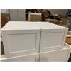 Image 1 : NEW white shaker style 2 door 34 inch deep set above fridge cabinet
