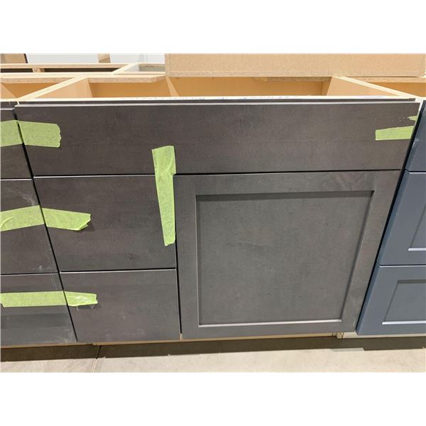 Maple Grey single door/2 drawer (LH) 33" Bathroom Vanity Cabinet