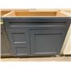 Image 1 : NEW Grey shaker single door/2 drawer  33" Bathroom Vanity Cabinet