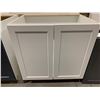 Image 1 : NEW White Shaker Style 30" 2 door Bathroom Vanity Cabinet