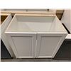 Image 2 : NEW White Shaker Style 30" 2 door Bathroom Vanity Cabinet