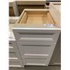 Image 2 : NEW White Beveled Profile 3 drawer 15" Vanity Side Cabinet
