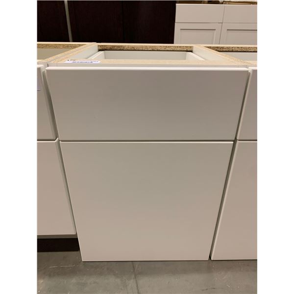 NEW White 15" double drawer Base Cabinet