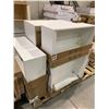 Image 1 : PALLET LOT - New assorted white cabinet boxes with hardware( no doors)