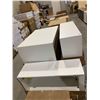 Image 4 : PALLET LOT - New assorted white cabinet boxes with hardware( no doors)