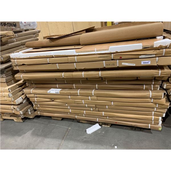 PALLET LOT - approx 15 NEW assorted color finished panels all larger sizes up to 60 inch long