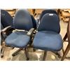 Image 2 : Lot of 4 - Blue adjustable office chairs