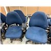 Image 2 : Lot of 4 - Blue adjustable office chairs