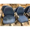 Image 2 : Lot of 4 - Blue adjustable office chairs
