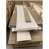 Image 1 : PALLET LOT - NEW flat stock and sheets of 8-10 ft lengths melamine panels assorted colors (mainly wh