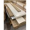 Image 2 : PALLET LOT - NEW flat stock and sheets of 8-10 ft lengths melamine panels assorted colors (mainly wh