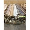 Image 2 : LOT OF 25 PIECES - Assorted NEW stained mouldings includes crown, edge, flat stock, baseboard, etc 8