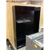 Image 1 : Black slat back display unit with acrylic shelves includes all side shelves and accessories - approx