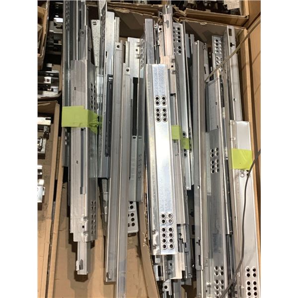 Box lot of Blum NEW assorted size drawer guides