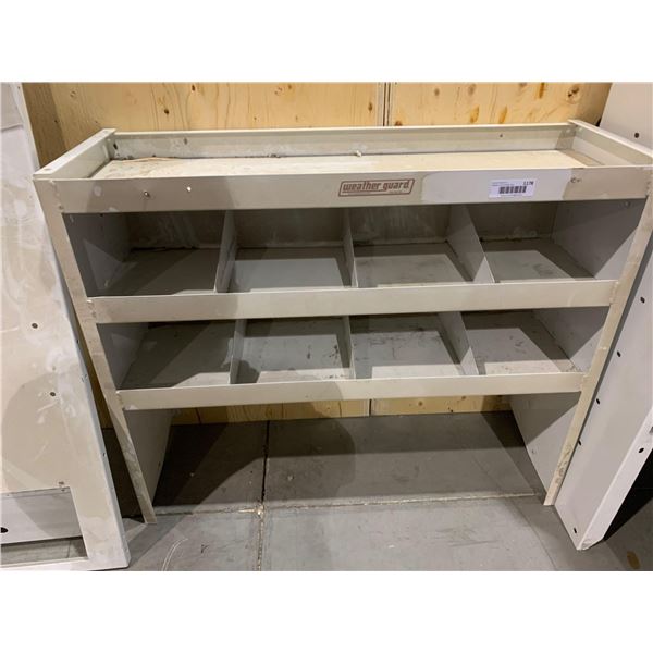 Weather Guard Metal Short Parts/Tool Shelf for Service Van mountable