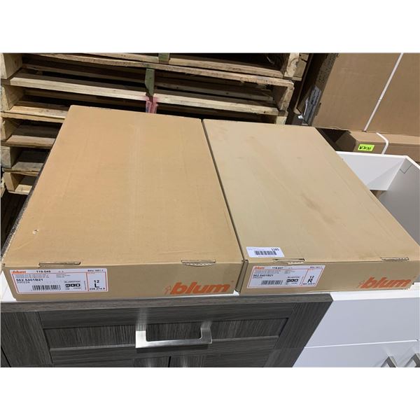 Blum Zinc Plated 30Kg Drawer Guides set of 12 with left and right hand ( includes 2 boxes)
