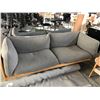 Image 2 : DESIGN WITHIN REACH GREY/NATURAL OAK FRAME 87" SOFA