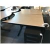 Image 3 : TEKNION MAPLE 6.5' ADJUSTABLE HEIGHT PROGRAMMERS TABLE COMES WITH 4' REVERSIBLE SIDE TABLE