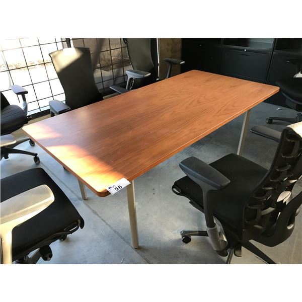 HERMAN MILLER EAMES WALNUT 6' X 3' CONFERENCE/DINING TABLE