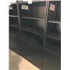 Image 2 : TEKNION BLACK 5.5' 2 DRAWER LATERAL FILE CABINET/BOOKCASE COMBO