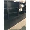 Image 2 : TEKNION BLACK 5.5' 2 DRAWER LATERAL FILE CABINET/BOOKCASE COMBO