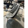 Image 2 : DESIGN WITHIN REACH UCHIWA QUILTED GREY/BLACK LOUNGE CHAIR RETAIL $2500 CAN