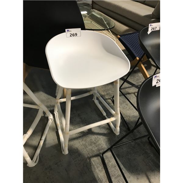 DESIGN WITHIN REACH MODEL 111 WHITE COUNTER STOOL