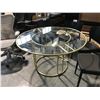 Image 1 : DESIGN WITHIN REACH WALTER LAMB BRASS/GLASS 53" DIAMETER DINING TABLE