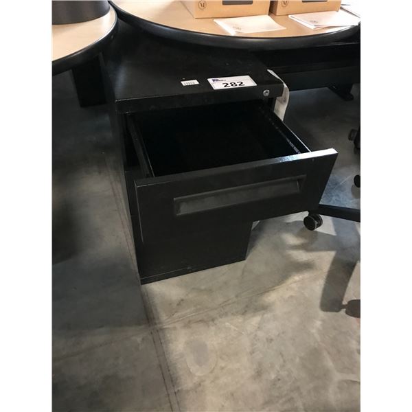 TEKNION BLACK 3 DRAWER PEDESTAL