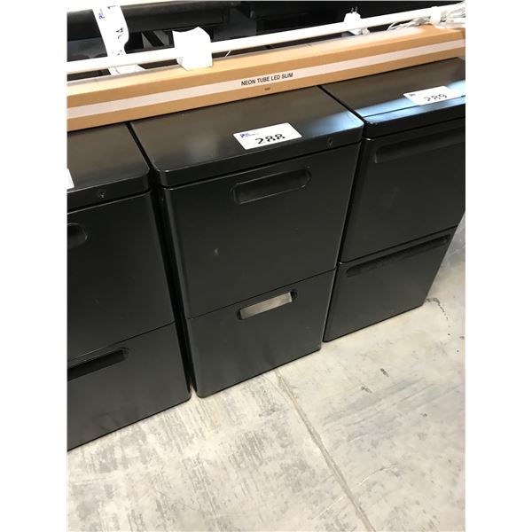 HERMAN MILLER 2 DRAWER BLACK PEDESTAL