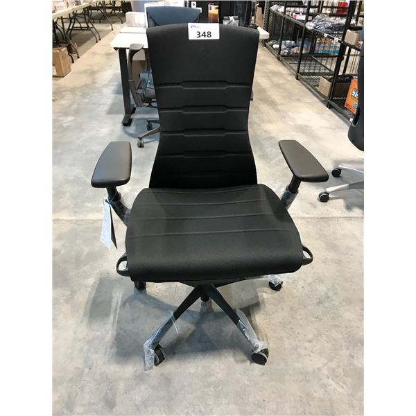 HERMAN MILLER EMBODY BLACK/CYAN FULLY ADJUSTABLE GAMING TASK CHAIR  RETAIL $ 2,895.41 CAN