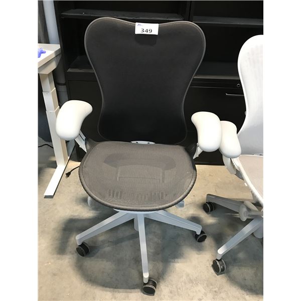 HERMAN MILLER MIRRA BLACK/LIGHT GREY FULLY ADJUSTABLE TASK CHAIR