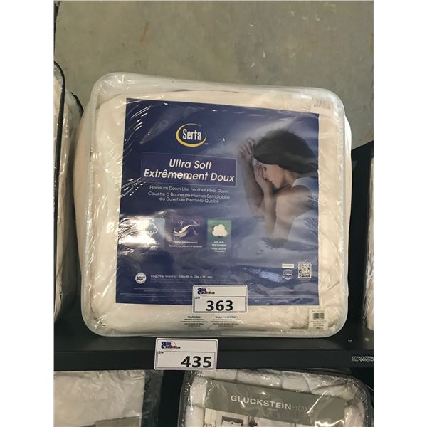 SERTA ULTRA SOFT PREMIUM DOWN LIKE FEATHER FIBER DUVET KING