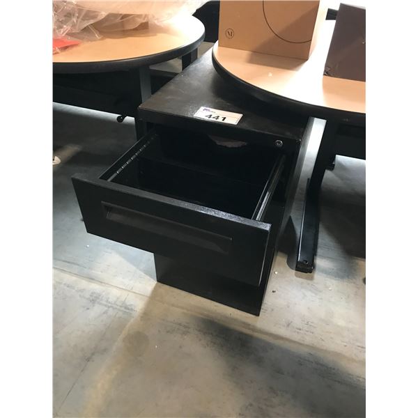 TEKNION BLACK 3 DRAWER PEDESTAL