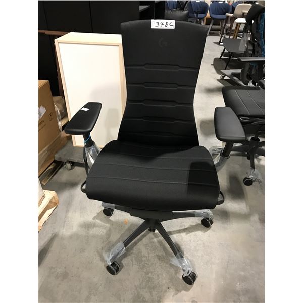 HERMAN MILLER EMBODY BLACK/CYAN FULLY ADJUSTABLE GAMING TASK CHAIR RETAIL $ 2,895.41 CAN