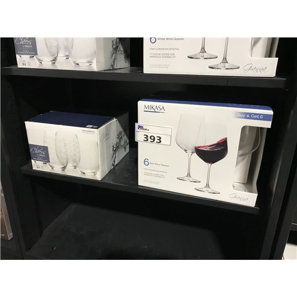 MIKASA WHITE WINE GLASSES AND STEMLESS WINE GLASSES