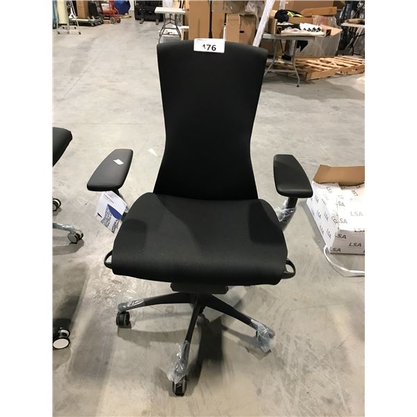 HERMAN MILLER EMBODY BLACK /GRAPHITE FULLY ADJUSTABLE GAMING TASK CHAIR STYLE 2 RETAIL $2254 CAN