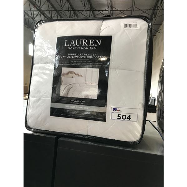 RALPH LAUREN QUEEN SIZE DOWN ALTERNATIVE COMFORTER