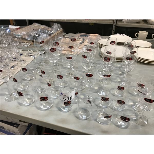 LARGE LOT OF RIEDEL GLASSWARE