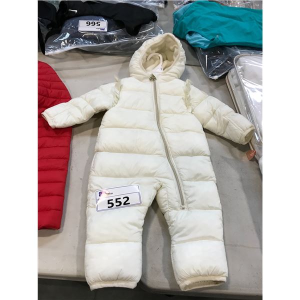 WHITE MICHAEL KORS BABY SNOW SUIT 0-6 MONTHS