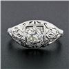 Image 2 : Antique Art Deco 18k Gold Dome Filigree Engraved 0.52 ctw European Diamond Ring