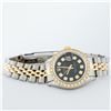 Image 4 : Rolex Ladies 2 Tone Black Diamond Lugs Oyster Perptual Datejust Wristwatch