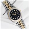 Image 3 : Rolex Mens Datejust 36 Yellow Gold And SS Black Diamond VS Oyster Perpetual With