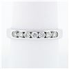 Image 1 : Classic 14k White Gold 0.50 ctw Channel Set 7 Round Diamond Wedding Band Ring
