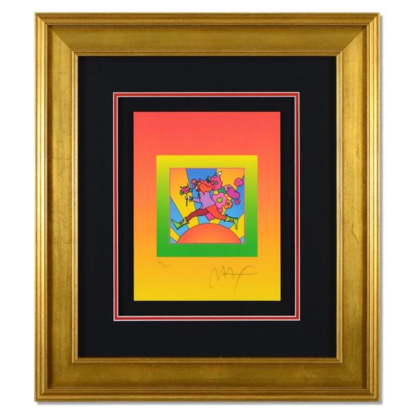 Flower Jumper Over Sunrise on Blends II by Peter Max