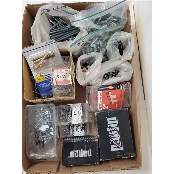 BOX OF ASSORTED SCREWS