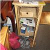 Image 2 : SINGLE DOOR WICKER & WOOD STAND,