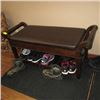 Image 2 : PADDED ENTRANCEWAY BENCH WITH SHOE STORAGE,